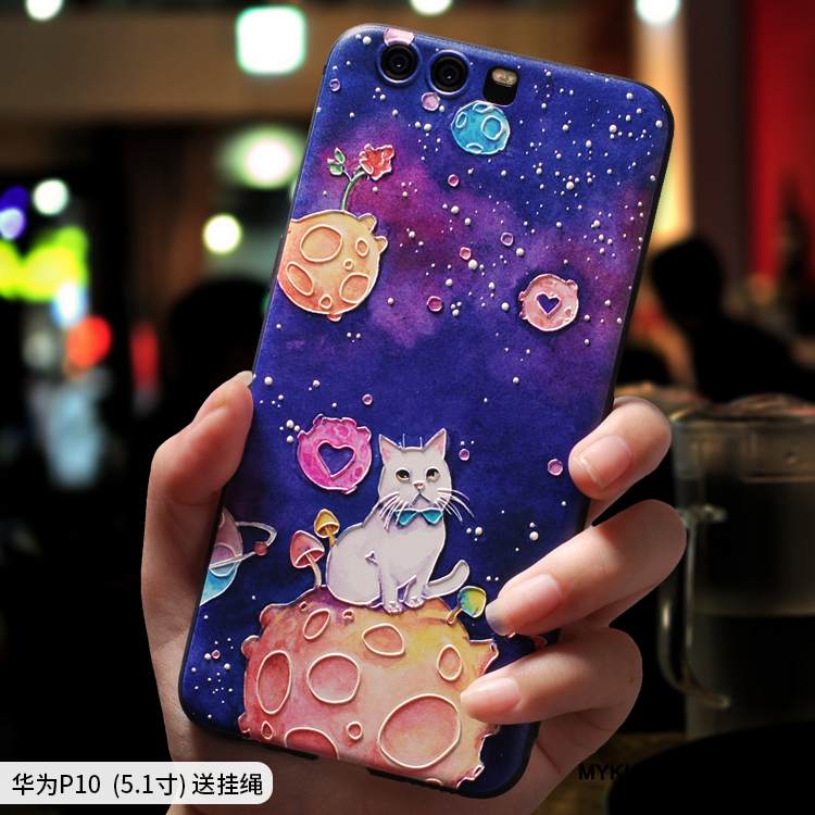 Kuori Huawei P10 Pehmeä Neste Persoonallisuus Violetti, Kotelo Huawei P10 Laukut Pesty Suede Puhelimen Kuoret