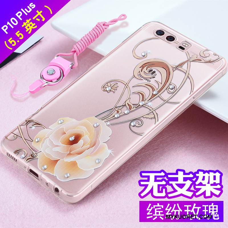 Kuori Huawei P10 Plus Laukut Murtumaton Trendi, Kotelo Huawei P10 Plus Kohokuviointi Puhelimen Kuoret Jauhe