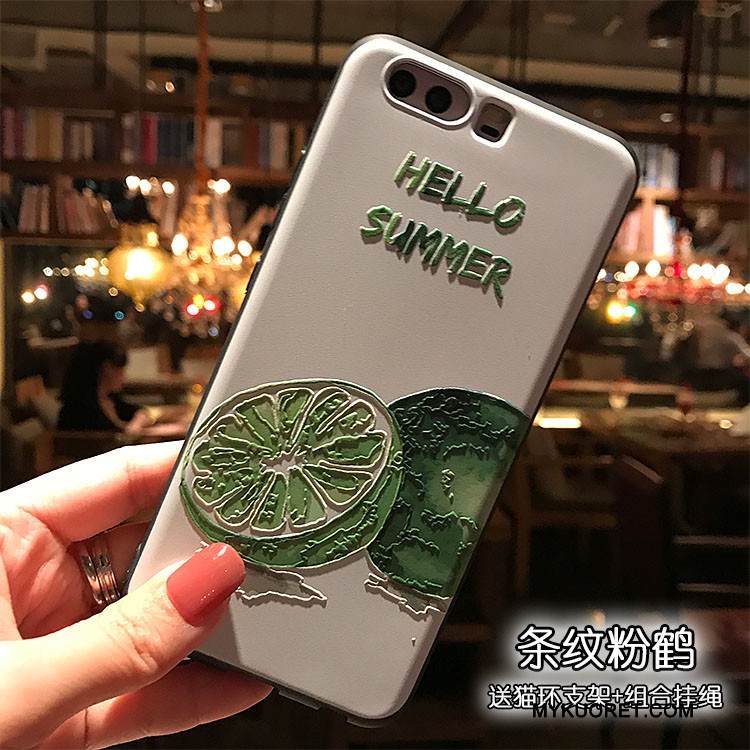 Kuori Huawei P10 Plus Laukut Musta Vihreä, Kotelo Huawei P10 Plus Tuki Pesty Suede Puhelimen Kuoret