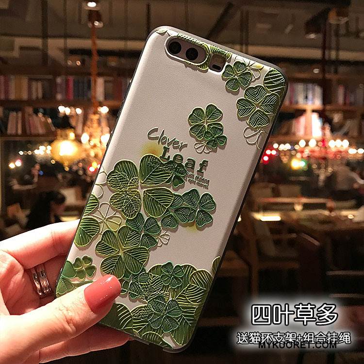 Kuori Huawei P10 Plus Laukut Musta Vihreä, Kotelo Huawei P10 Plus Tuki Pesty Suede Puhelimen Kuoret