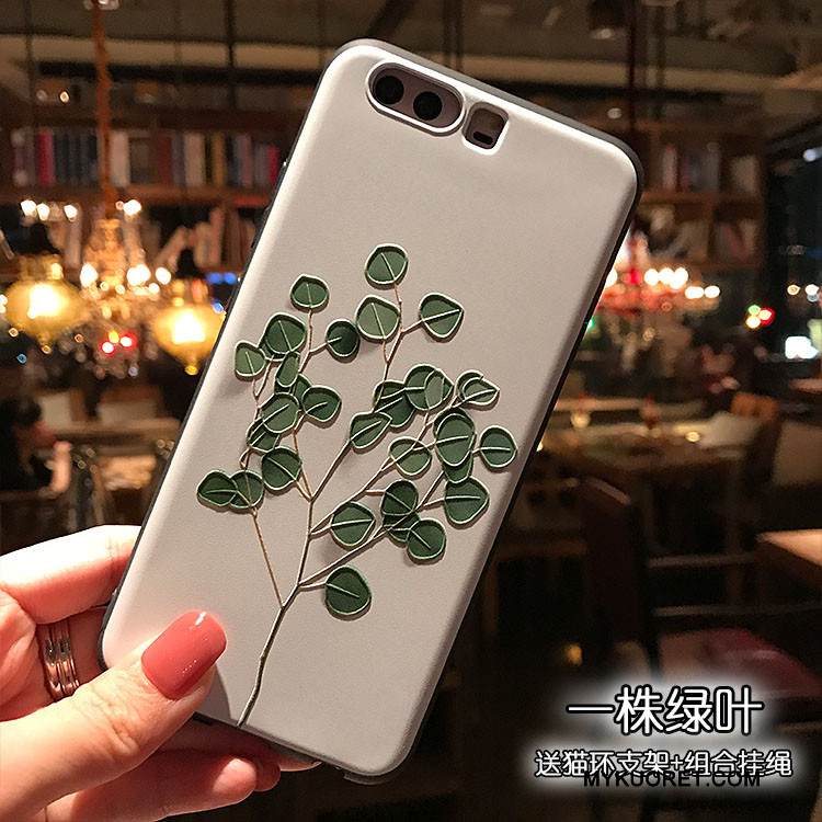 Kuori Huawei P10 Plus Laukut Musta Vihreä, Kotelo Huawei P10 Plus Tuki Pesty Suede Puhelimen Kuoret