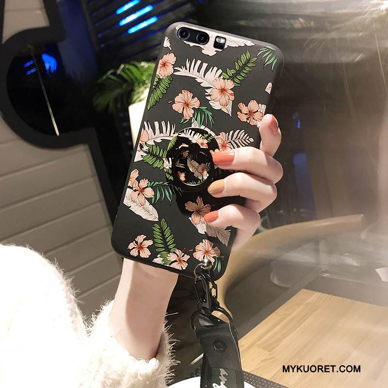 Kuori Huawei P10 Plus Laukut Pompon Eurooppa, Kotelo Huawei P10 Plus Pesty Suede Vihreä