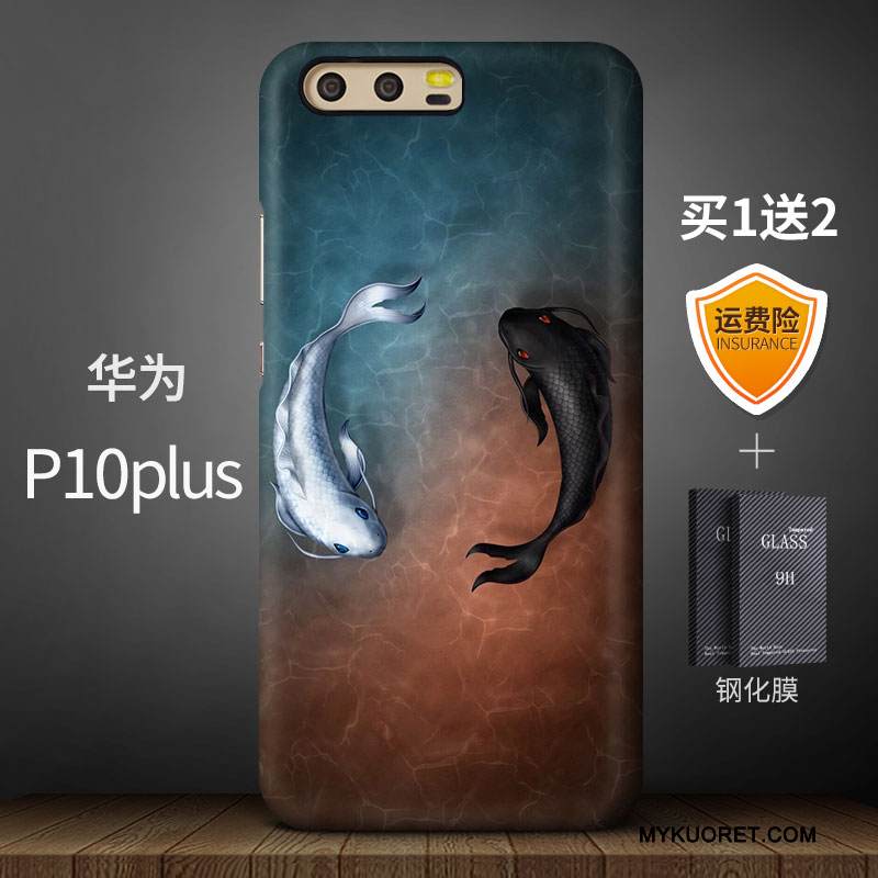 Kuori Huawei P10 Plus Luova Puhelimen Kuoret Persoonallisuus, Kotelo Huawei P10 Plus Murtumaton Pesty Suede