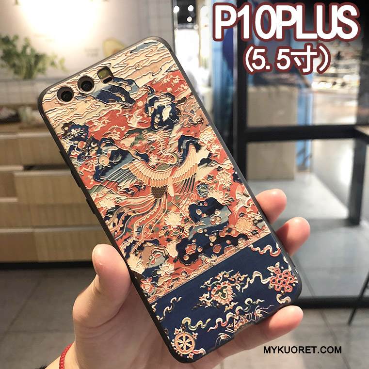 Kuori Huawei P10 Plus Luova Trendi Toteemi, Kotelo Huawei P10 Plus Monivärinen Persoonallisuus Lohikäärme
