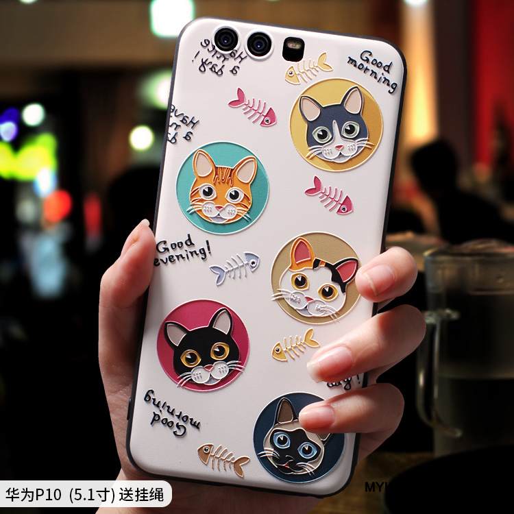 Kuori Huawei P10 Plus Luova Valkoinen Persoonallisuus, Kotelo Huawei P10 Plus Laukut Ihana Puhelimen Kuoret