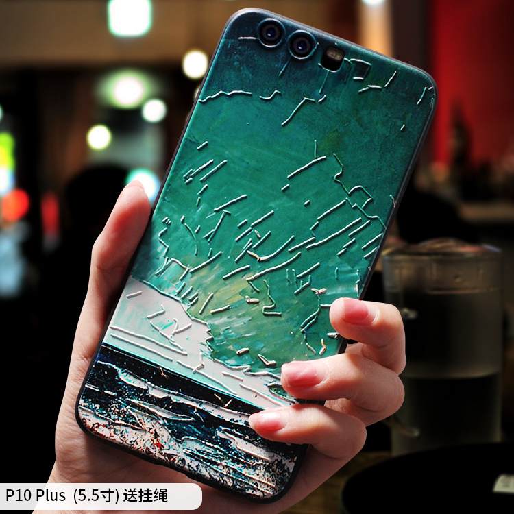 Kuori Huawei P10 Plus Luova Vihreä Trendi, Kotelo Huawei P10 Plus Laukut Taide Puhelimen Kuoret