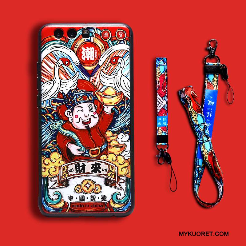 Kuori Huawei P10 Plus Monivärinen Persoonallisuus Kiinalainen Tyyli, Kotelo Huawei P10 Plus Luova Puhelimen Kuoret Rikkauden Jumala