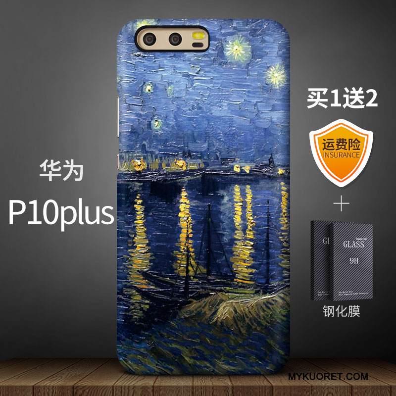 Kuori Huawei P10 Plus Monivärinen Tide-brändi Pesty Suede, Kotelo Huawei P10 Plus Luova Murtumaton Korkea