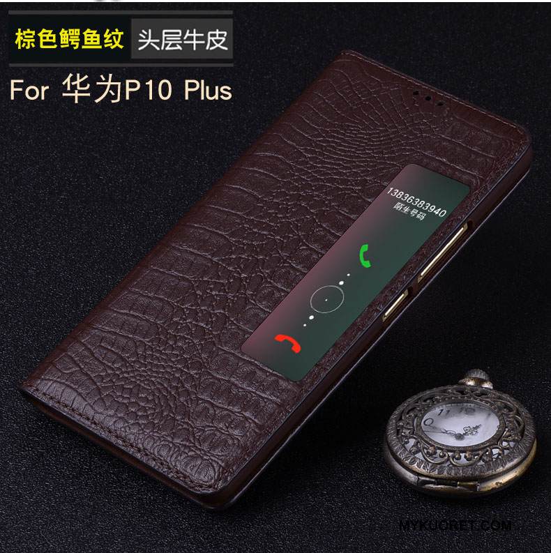 Kuori Huawei P10 Plus Nahka Horrostila Puhelimen Kuoret, Kotelo Huawei P10 Plus Suojaus