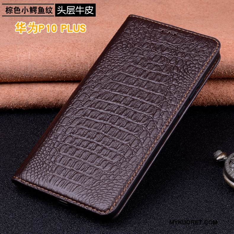 Kuori Huawei P10 Plus Nahka Puhelimen Kuoret Murtumaton, Kotelo Huawei P10 Plus Suojaus