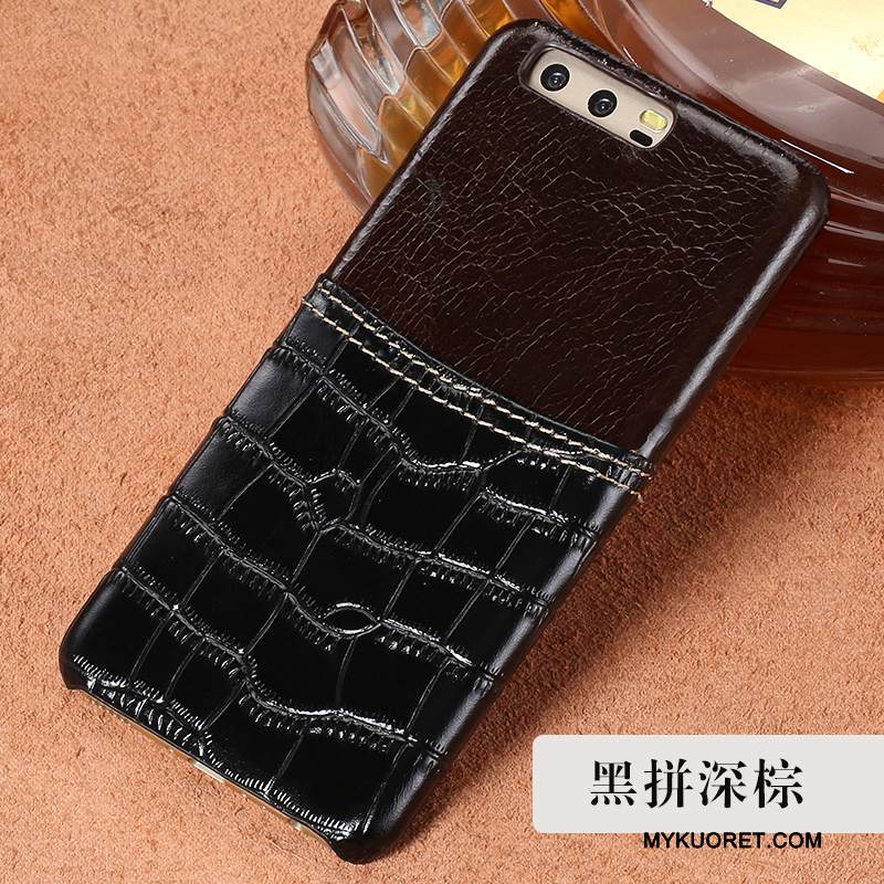 Kuori Huawei P10 Plus Nahka Tyylikäs Tummansininen, Kotelo Huawei P10 Plus Laukut Murtumaton Puhelimen Kuoret