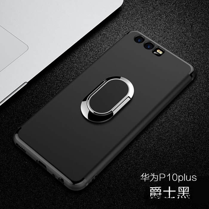 Kuori Huawei P10 Plus Pehmeä Neste Punainen Musta, Kotelo Huawei P10 Plus Tuki Magneettinen Trendi