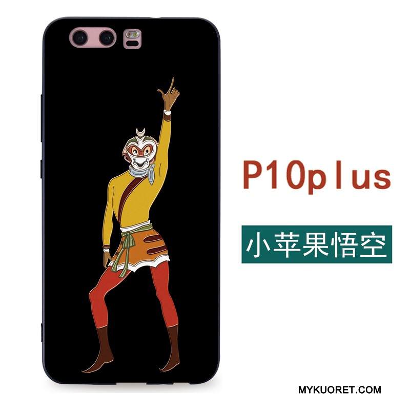 Kuori Huawei P10 Plus Pehmeä Neste Ripustettavat Koristeet Musta, Kotelo Huawei P10 Plus Luova Persoonallisuus Rakastunut