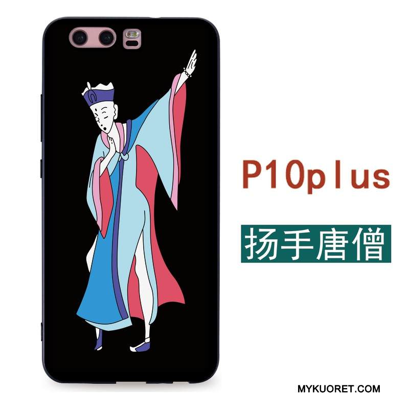 Kuori Huawei P10 Plus Pehmeä Neste Ripustettavat Koristeet Musta, Kotelo Huawei P10 Plus Luova Persoonallisuus Rakastunut