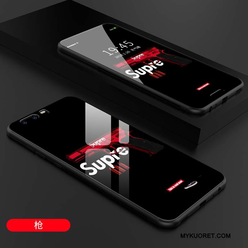 Kuori Huawei P10 Plus Silikoni Lasi Murtumaton, Kotelo Huawei P10 Plus Laukut Puhelimen Kuoret Musta