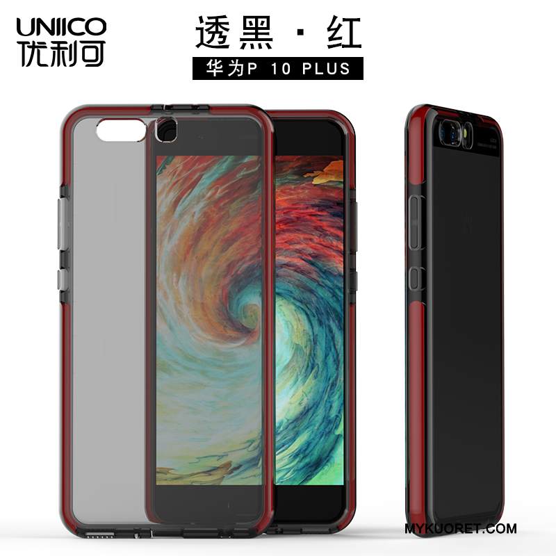 Kuori Huawei P10 Plus Silikoni Liukumaton Puhelimen Kuoret, Kotelo Huawei P10 Plus Luova Double Hame Läpinäkyvä