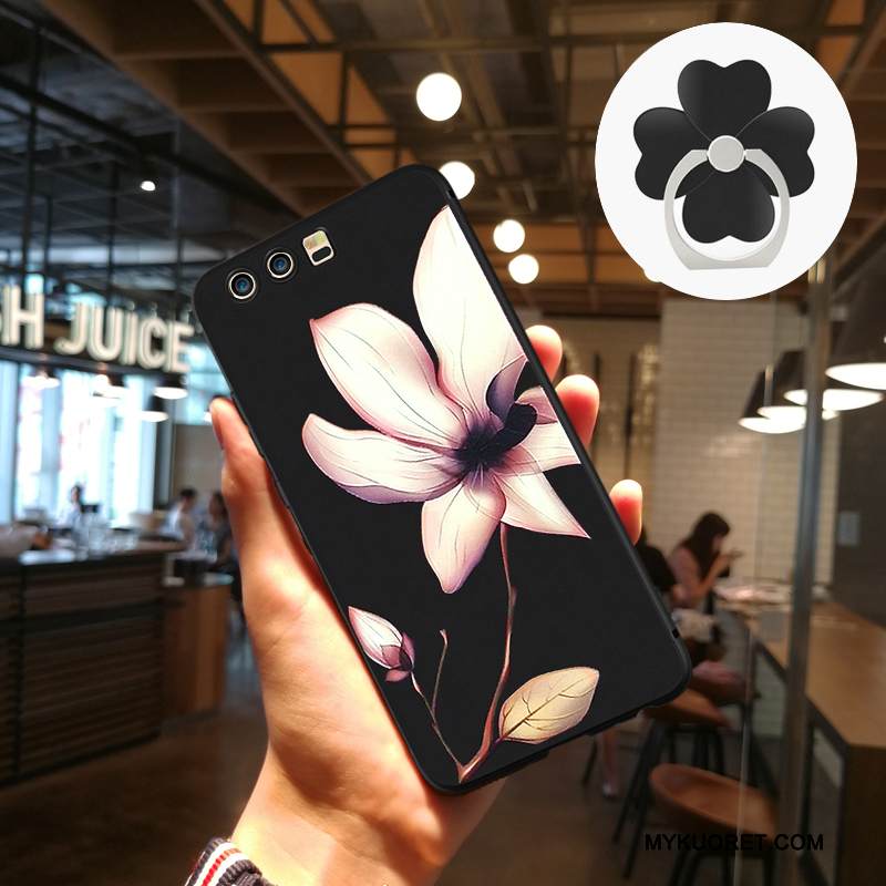Kuori Huawei P10 Plus Silikoni Murtumaton Persoonallisuus, Kotelo Huawei P10 Plus Kohokuviointi Trendi Musta