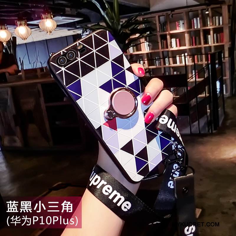 Kuori Huawei P10 Plus Silikoni Net Red Ripustettavat Koristeet, Kotelo Huawei P10 Plus Laukut Puhelimen Kuoret Punainen