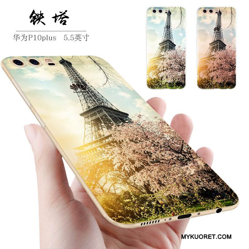 Kuori Huawei P10 Plus Silikoni Pesty Suede Keltainen, Kotelo Huawei P10 Plus Laukut Puhelimen Kuoret Murtumaton