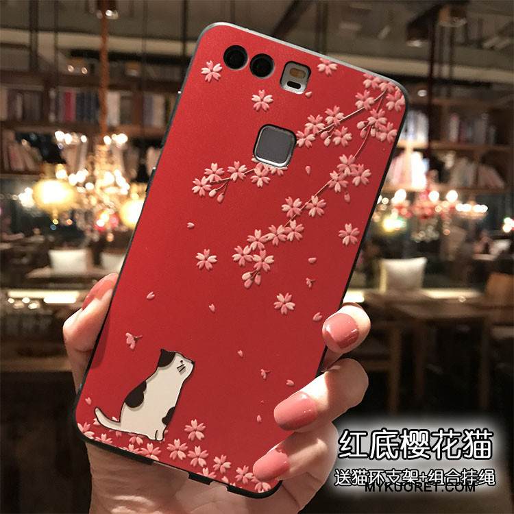 Kuori Huawei P10 Plus Silikoni Ripustettavat Koristeet Punainen, Kotelo Huawei P10 Plus Trendi Puhelimen Kuoret