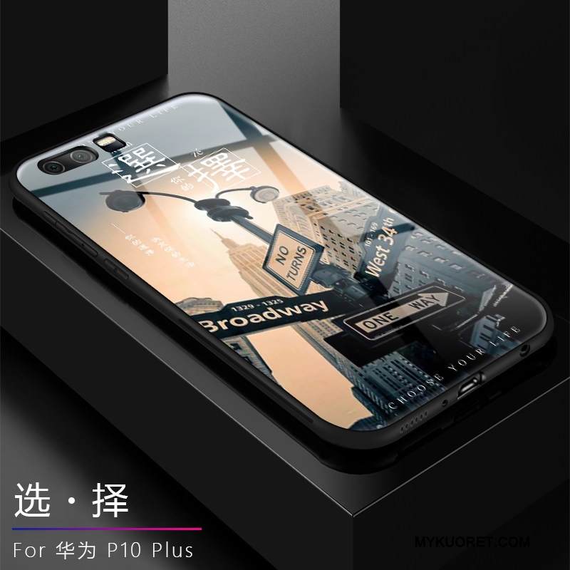 Kuori Huawei P10 Plus Silikoni Uusi Lasi, Kotelo Huawei P10 Plus Laukut Persoonallisuus Tide-brändi