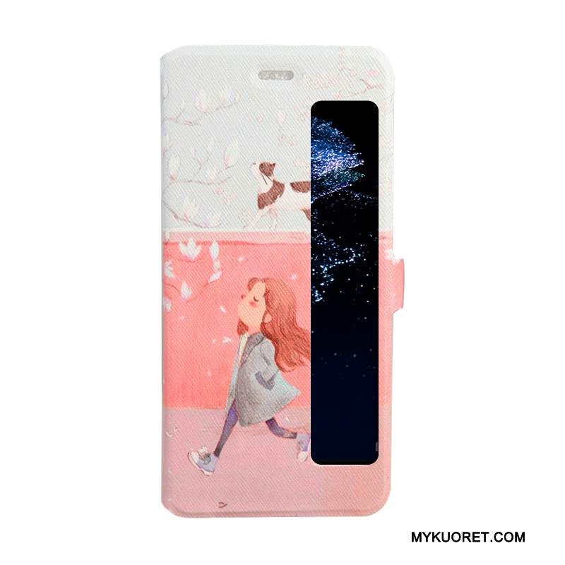 Kuori Huawei P10 Plus Suojaus Jauhe Avaa Ikkuna, Kotelo Huawei P10 Plus Nahka Puhelimen Kuoret