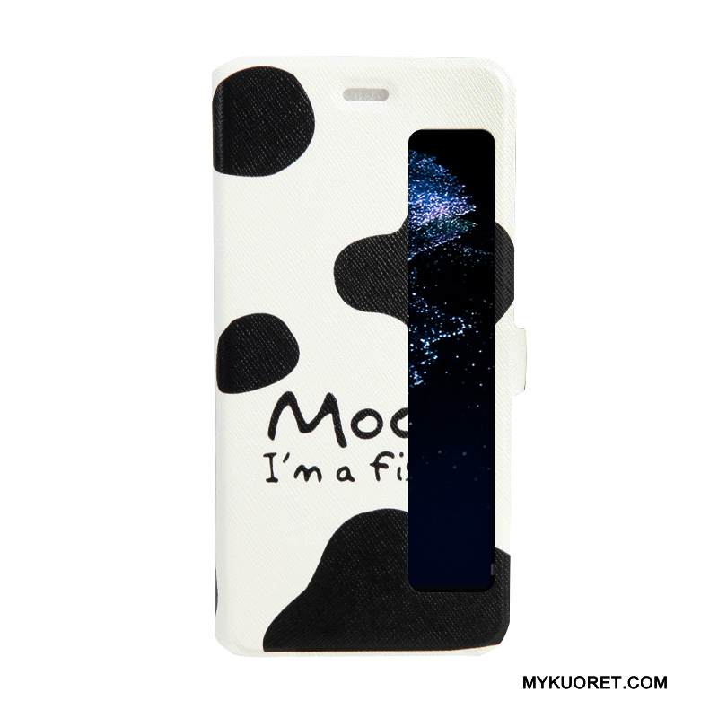 Kuori Huawei P10 Plus Suojaus Jauhe Avaa Ikkuna, Kotelo Huawei P10 Plus Nahka Puhelimen Kuoret