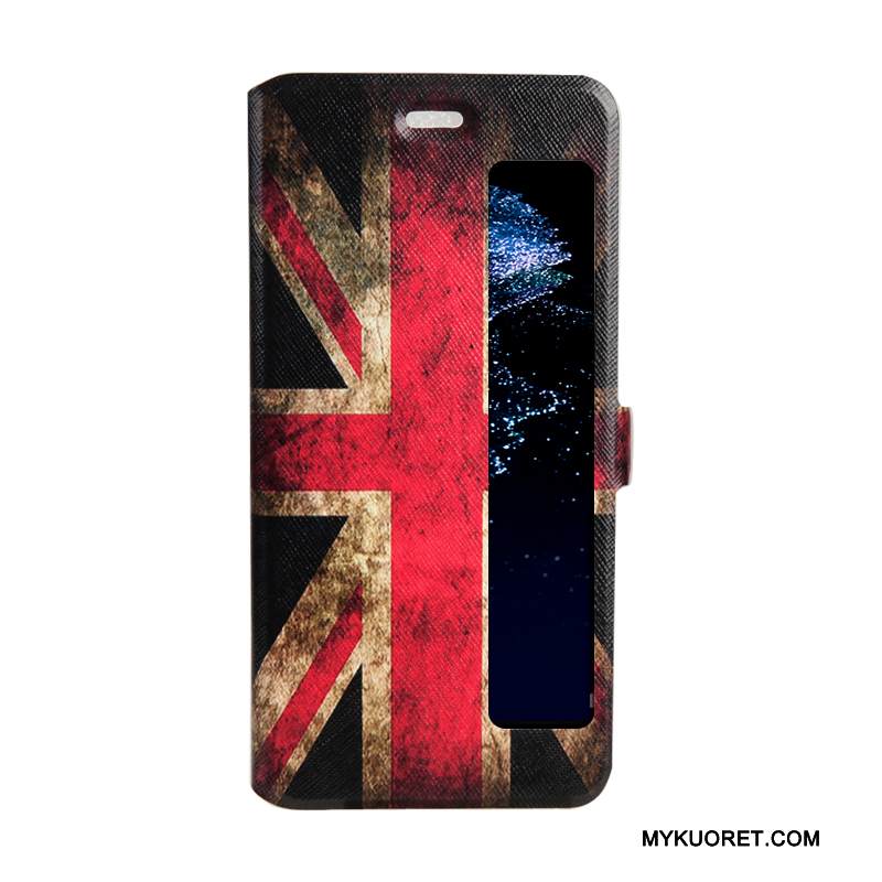 Kuori Huawei P10 Plus Suojaus Jauhe Avaa Ikkuna, Kotelo Huawei P10 Plus Nahka Puhelimen Kuoret