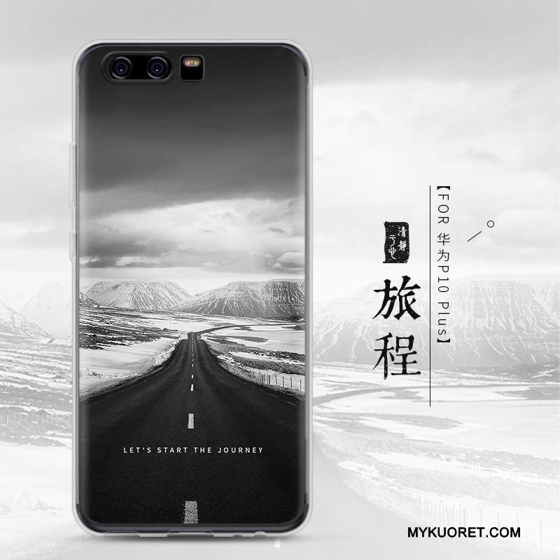 Kuori Huawei P10 Plus Suojaus Murtumaton Puhelimen Kuoret, Kotelo Huawei P10 Plus Luova Sininen Läpinäkyvä