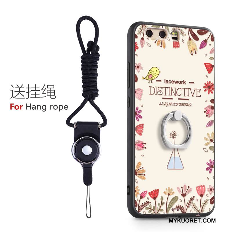 Kuori Huawei P10 Plus Suojaus Pu Valkoinen, Kotelo Huawei P10 Plus Luova Kova Rengas