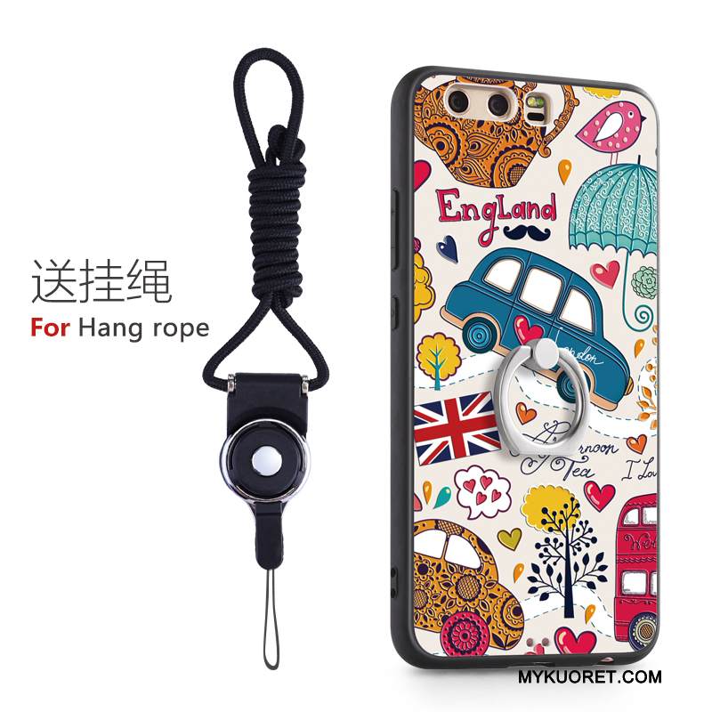 Kuori Huawei P10 Plus Suojaus Pu Valkoinen, Kotelo Huawei P10 Plus Luova Kova Rengas