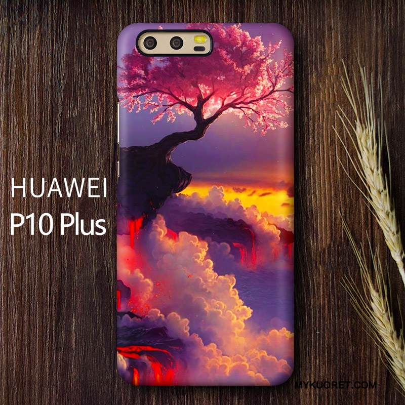 Kuori Huawei P10 Plus Suojaus Puhelimen Kuoret Pesty Suede, Kotelo Huawei P10 Plus Monivärinen Kova Kirsikka