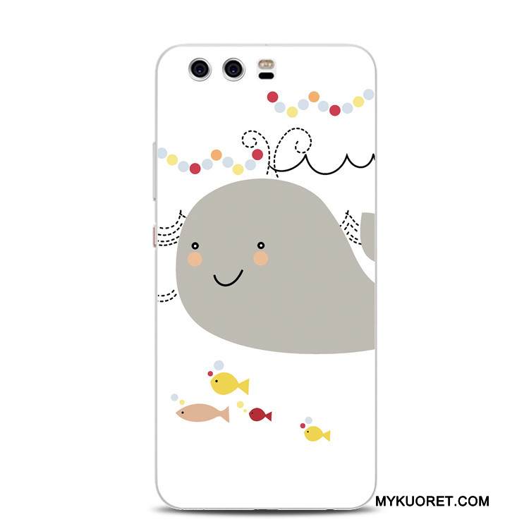 Kuori Huawei P10 Plus Tuki Kissa Vaaleansininen, Kotelo Huawei P10 Plus Silikoni Puhelimen Kuoret Harmaa