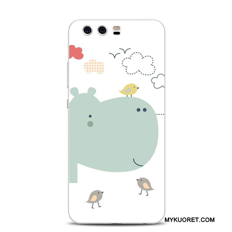 Kuori Huawei P10 Plus Tuki Kissa Vaaleansininen, Kotelo Huawei P10 Plus Silikoni Puhelimen Kuoret Harmaa