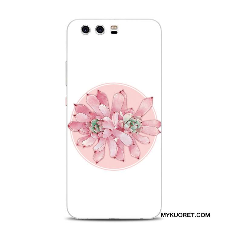 Kuori Huawei P10 Plus Tuki Rengas Persikankukka, Kotelo Huawei P10 Plus Laukut Puhelimen Kuoret Jauhe