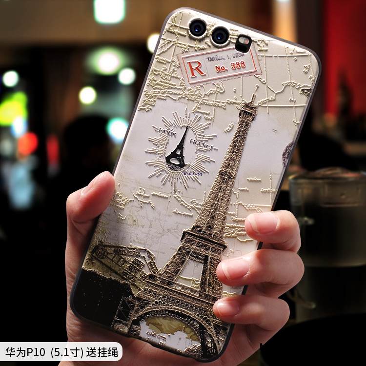 Kuori Huawei P10 Sarjakuva Persoonallisuus Ihana, Kotelo Huawei P10 Laukut Trendi Pesty Suede