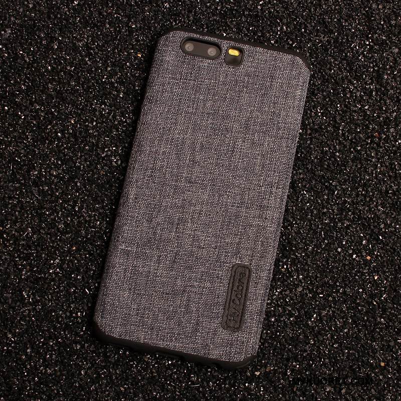 Kuori Huawei P10 Silikoni Murtumaton Pesty Suede, Kotelo Huawei P10 Laukut Khaki Yksinkertainen
