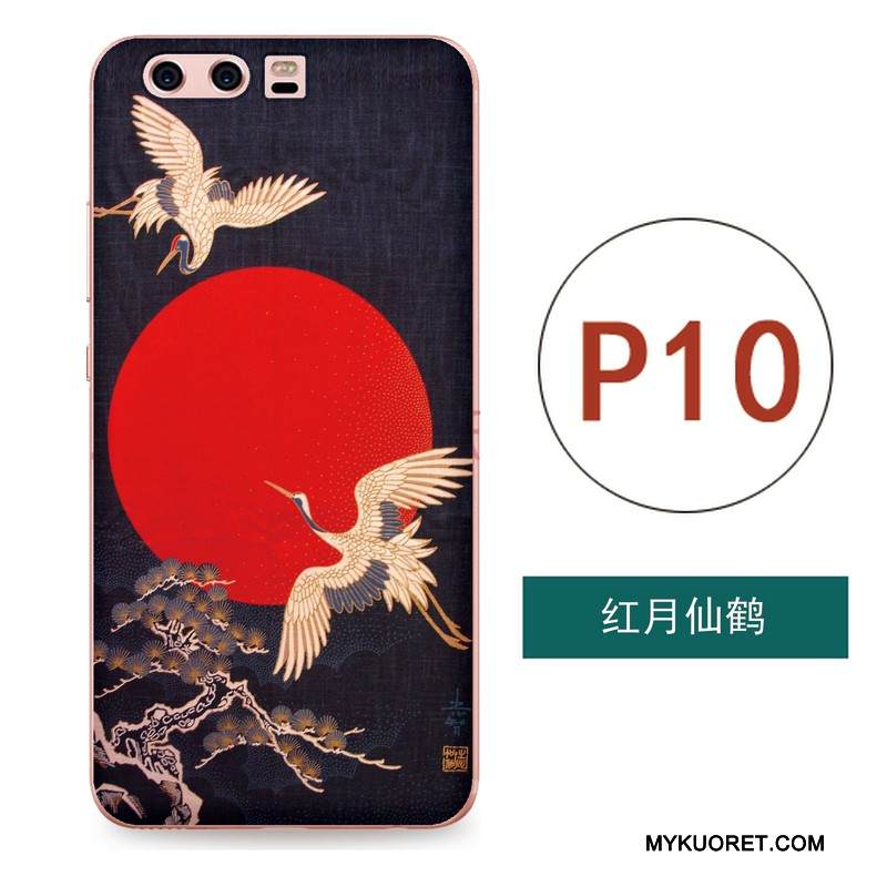 Kuori Huawei P10 Silikoni Taide Puhelimen Kuoret, Kotelo Huawei P10 Pehmeä Neste Ripustettavat Koristeet Kiinalainen Tyyli