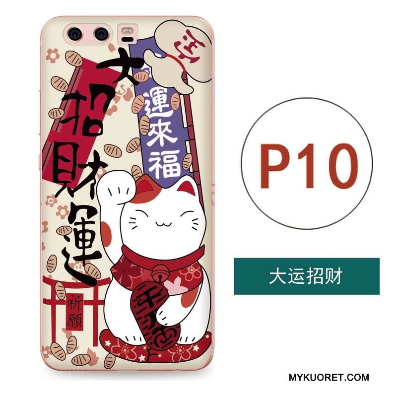 Kuori Huawei P10 Silikoni Taide Puhelimen Kuoret, Kotelo Huawei P10 Pehmeä Neste Ripustettavat Koristeet Kiinalainen Tyyli