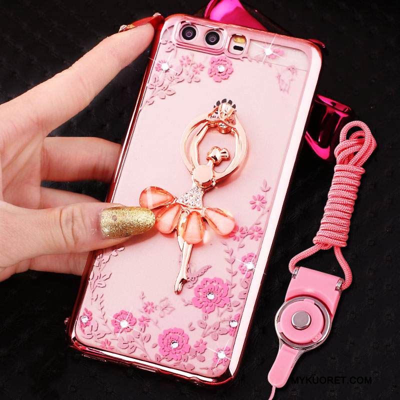 Kuori Huawei P10 Strassi Puhelimen Kuoret Jauhe, Kotelo Huawei P10 Silikoni Ripustettava Kaula Rengas