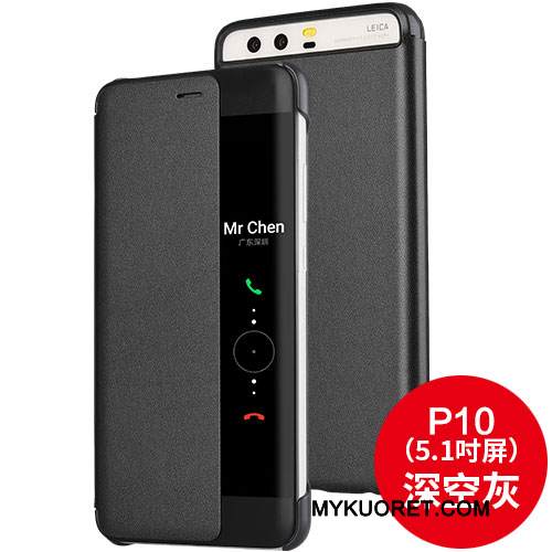 Kuori Huawei P10 Suojaus Murtumaton Musta, Kotelo Huawei P10 Nahka Puhelimen Kuoret