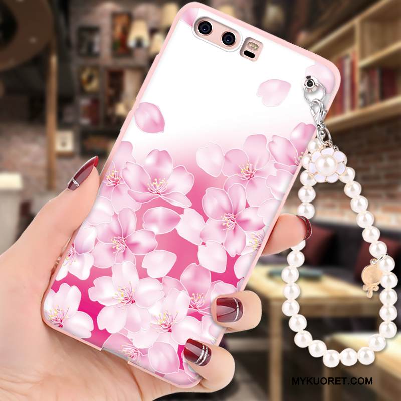 Kuori Huawei P10 Suojaus Murtumaton Ripustettavat Koristeet, Kotelo Huawei P10 Sarjakuva Puhelimen Kuoret Jauhe