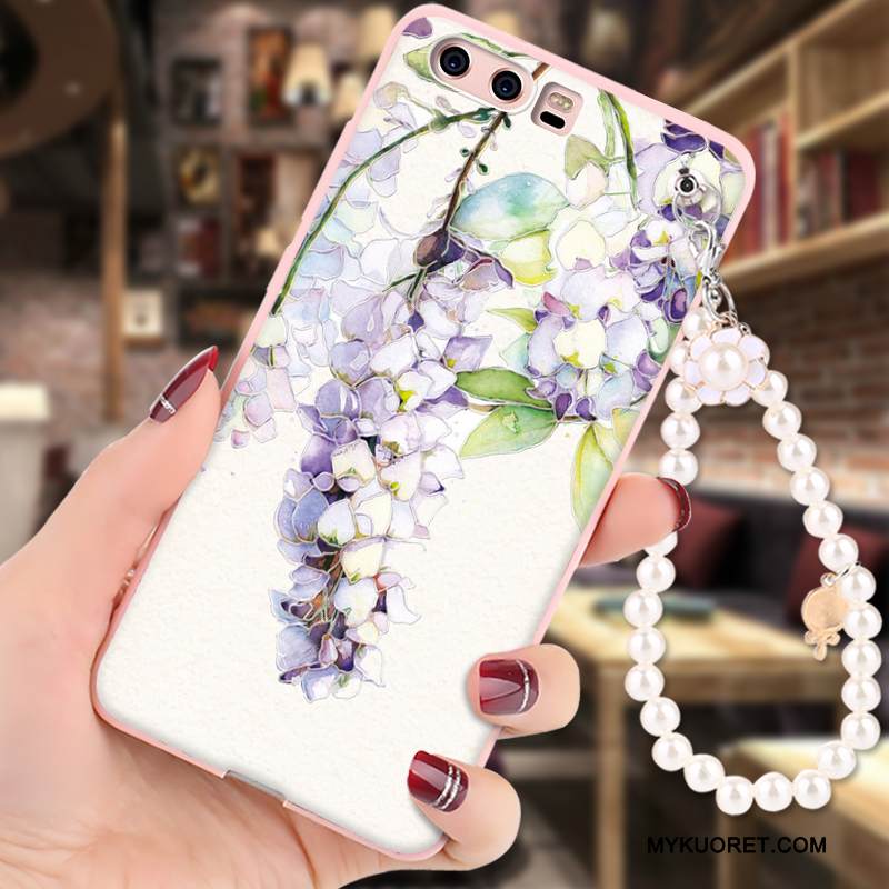 Kuori Huawei P10 Suojaus Murtumaton Ripustettavat Koristeet, Kotelo Huawei P10 Sarjakuva Puhelimen Kuoret Jauhe