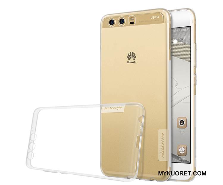Kuori Huawei P10 Suojaus Puhelimen Kuoret Kulta, Kotelo Huawei P10 Silikoni Läpinäkyvä