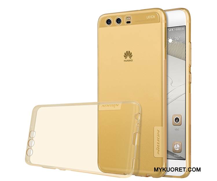 Kuori Huawei P10 Suojaus Puhelimen Kuoret Kulta, Kotelo Huawei P10 Silikoni Läpinäkyvä