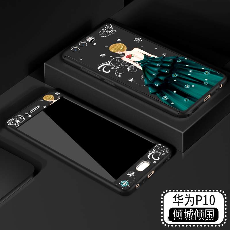 Kuori Huawei P10 Suojaus Tide-brändi Pesty Suede, Kotelo Huawei P10 Laukut Pu Musta