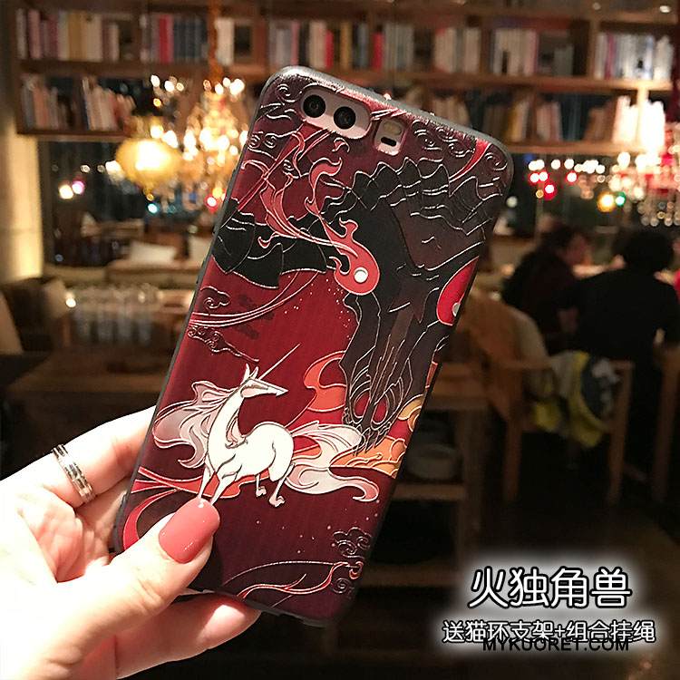 Kuori Huawei P10 Tuki Kissa Tuuli, Kotelo Huawei P10 Pehmeä Neste Pesty Suede Puhelimen Kuoret