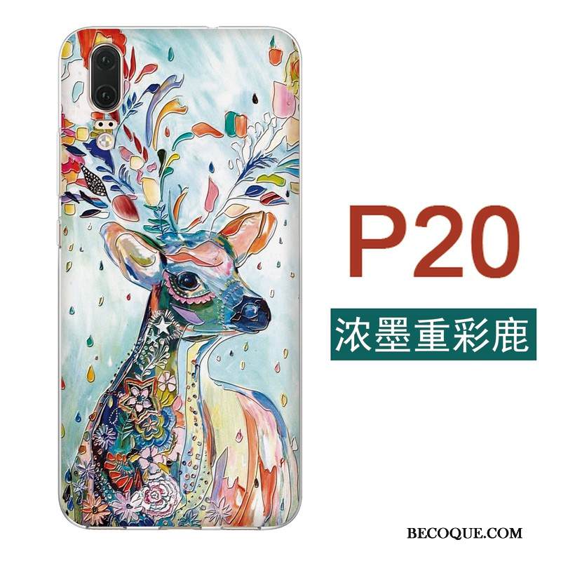 Kuori Huawei P20 Laukut Kiinalainen Tyyli Ohut, Kotelo Huawei P20 Luova Puhelimen Kuoret Jauhe