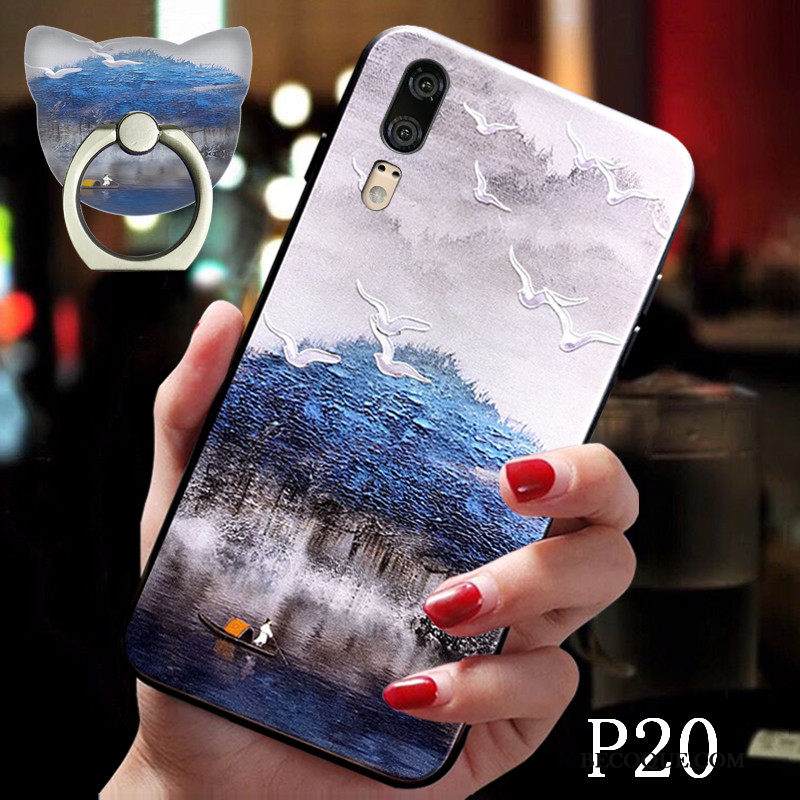 Kuori Huawei P20 Laukut Nuoret Rengas, Kotelo Huawei P20 Luova Persoonallisuus Ripustettavat Koristeet