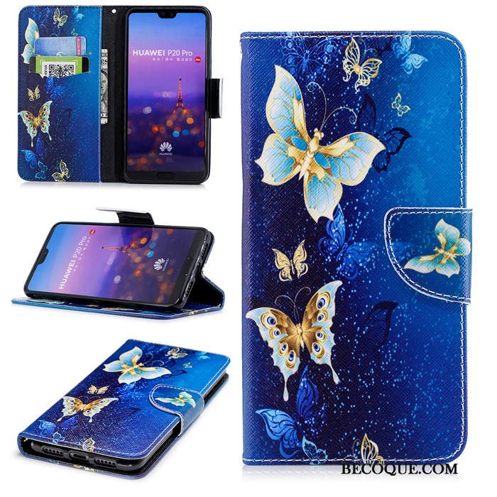 Kuori Huawei P20 Laukut Puhelimen Kuoret Murtumaton, Kotelo Huawei P20 Luova Sininen